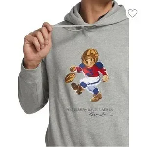 Polo bear football hoodie hotsell